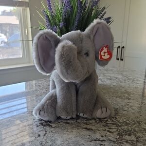 TY Gray Elephant Plush Toy